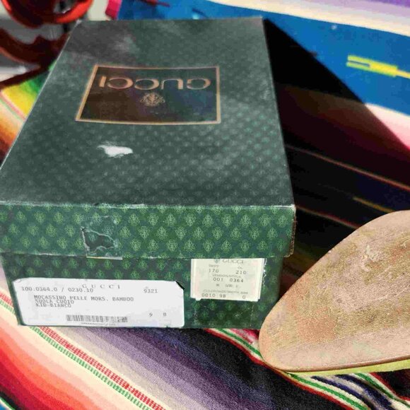 Gucci Womens Loafers Bambo size 9 1990's Suede Leather - Picture 3 of 6